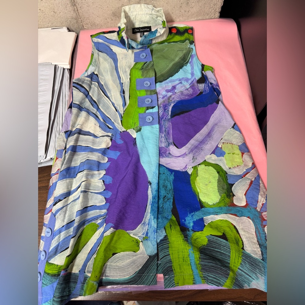 Claire Desjardins Abstract Sleeveless Blouse XS - Picture 5 of 5